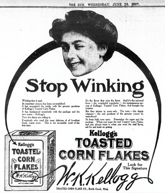 Kellogg's ad 1907